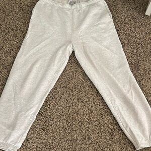 TNA Cozy Fleece Light Gray Sweatpants
